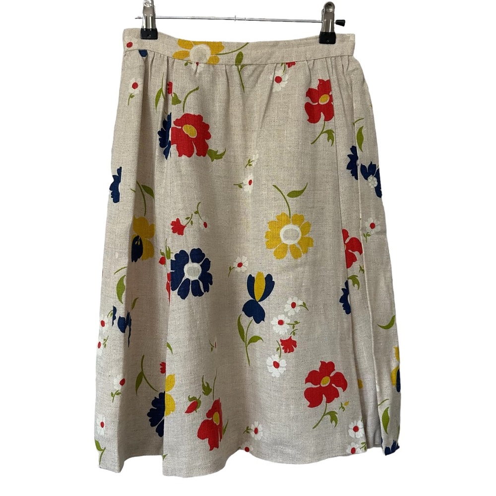 Handmade RARE VINTAGE ‘70s Floral Midi Skirt